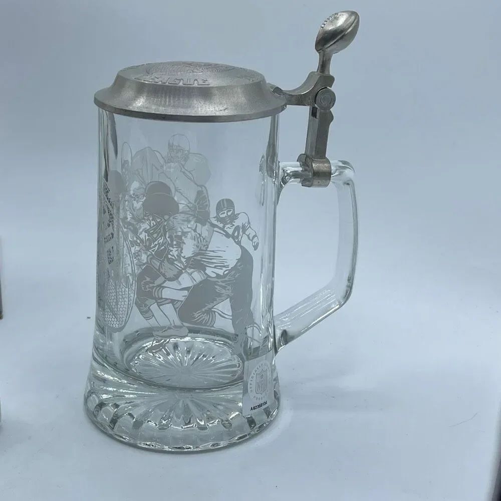 Vintage 1998 Avon NFL etched beer stein made in Germany.